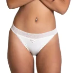 Bliss White Thong – Low-Rise Lycra Elegance