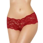 Vixense Allure Lace French Knickers - Women's Boy Shorts Briefs