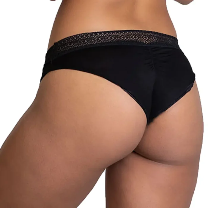 Vixense Luxe Lace Mid-Waist Hipster – Black