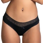 Vixense Luxe Lace Mid-Waist Hipster – Black