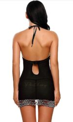 Vixense Fashion Women Honeymoon Dress Babydoll Lingerie Set With G-String Thongs (Free Size)