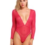 Vixense Women's Net Mini Baby Doll - Red