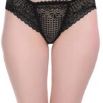Vixense Lace Bikini Briefs, Black - One Size